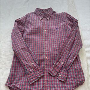 Ralph Lauren Red and Blue Casual Button Down Shirt